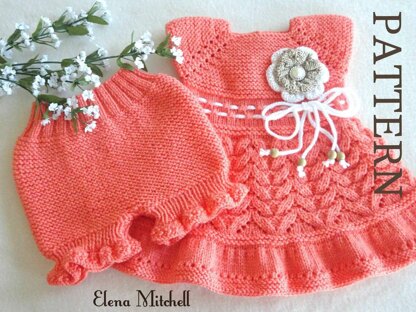 Pattern Knitting Baby Dress Baby Bloomers