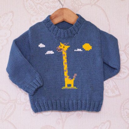 Intarsia - Tiny Giraffe Chart - Childrens Sweater