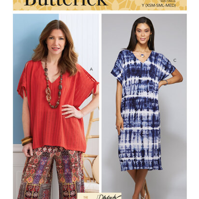Butterick Tunika und Kleider mit V-Ausschnitt für Damen B6853 - Schnittmuster