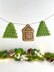 Christmas crochet garland no sew pattern Gingerbread house and  mini Christmas tree decorations Amigurumi pattern ornament