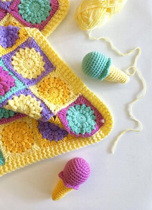 Bright Baby Blanket + Ice Cream