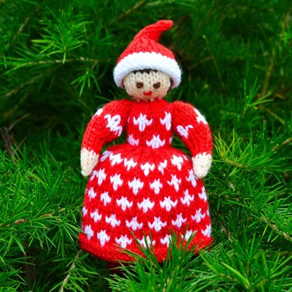 Anneke - Christmas Elf Folk Doll Knitting Pattern