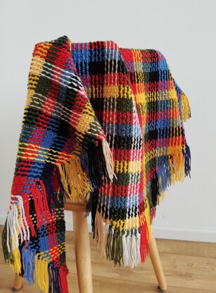 Vintage tartan shawl