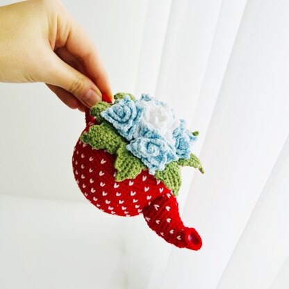 Crochet flower teapot, amigurumi teapot