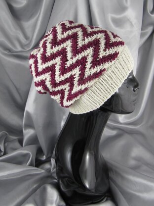 Zig Zag Stripe Slouch Hat