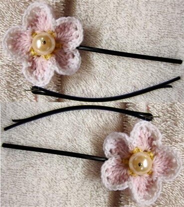 Hair-grip 11 – Peach flower 3