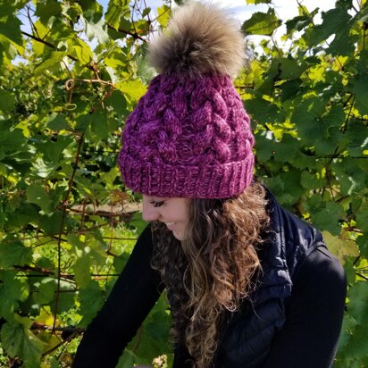 Sunset Double Brim Cable Beanie
