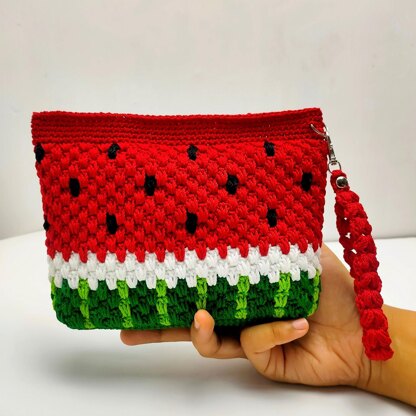 Watermelon Pouch Wristlet