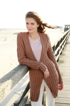 Long-Cardigan in Schachenmayr Merino Extrafine Cotton 120 - S8948 - Downloadable PDF  