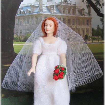 1:12th scale bridal gowns
