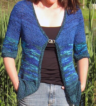 Claire bleu Strickjacke