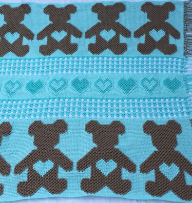 Gingham Teddy Bear Afghan