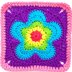 Groovy Flower Square