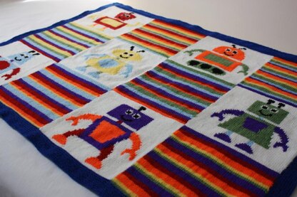 The Knitbots baby blanket