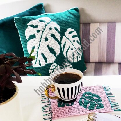 Monstera Leaves Cushion Cover