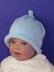 Baby Roll Brim Topknot Beanie Hat