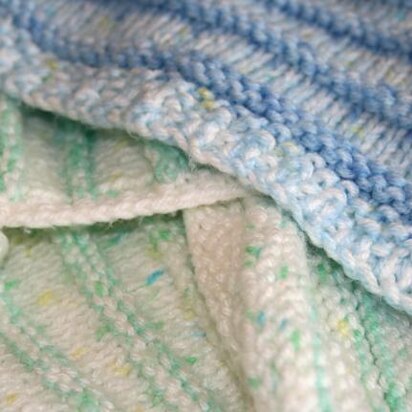 Stripy Cozy Baby Blanket - knitting pattern