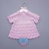 Raven Baby Dress and Pants knitting pattern !8 inch chest size