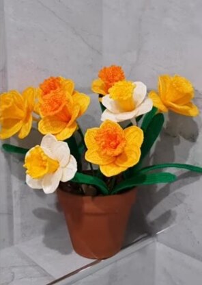 Crochet Daffodils flower