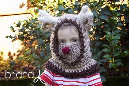 Reindeer Hooded Cowl Christmas