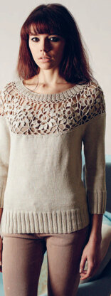 "Catherine Pullover" - Pullover Knitting Pattern For Women in Debbie Bliss Baby Cashmerino - SC09