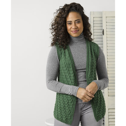 Ethridge Vest - Waistcoat Knitting Pattern for Women in Tahki Yarns Whistler