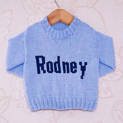 Intarsia - Rodney Moniker Chart - Childrens Sweater