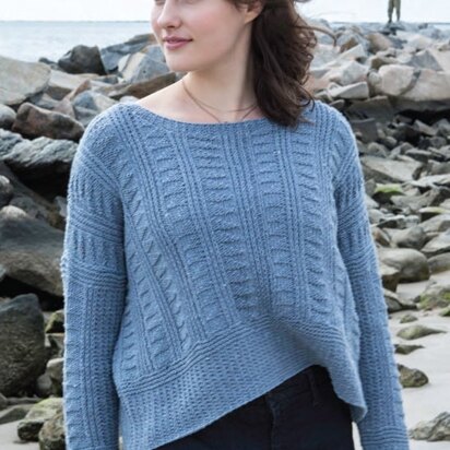 Opa Pullover in Berroco Indigo - Downloadable PDF