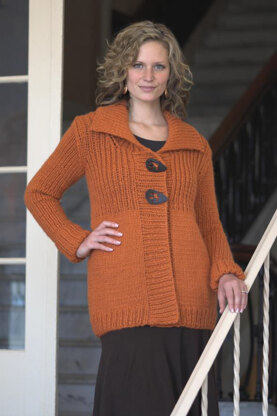 Woman’s Jacket in Plymouth Yarn De Aire - 2092 - Downloadable PDF