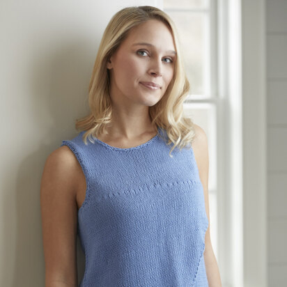 832 Wrap It Up Asymmetrical Lace Hem Tank - Top Knitting Pattern for Women in Valley Yarns Southwick