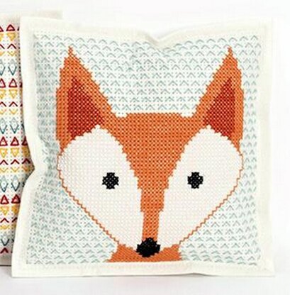 Rico Fox Cushion Cross Stitch Kit - 42cm x 42cm