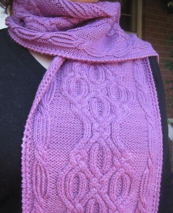 Warm Cozy Cabled Scarf