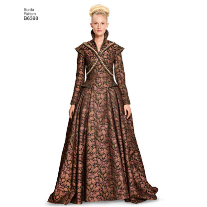 Burda Style Women's Renaissance Dress B6398 - Paper Pattern, Size 8-18