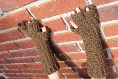 Turtle/Minion/Alien 3 Finger Crochet Gloves
