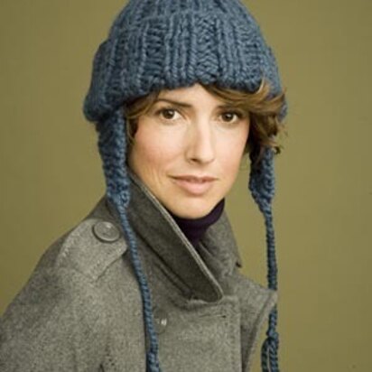 Ribbed Earflap Hat Lion Brand Wool-Ease Thick & Quick - 60571