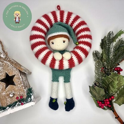 Crochet Christmas Elf Wreath