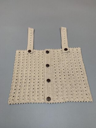 Buttoned up crochet tank top