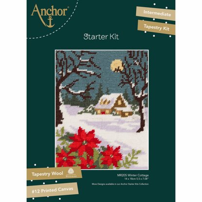 Anchor Winter Cottage Tapestry Kit - 14 x 18 cm