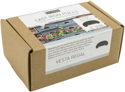 Prima Marketing Re-Design Cast Iron Pull 2/Pkg - Vesta Regal 4.1"X2"