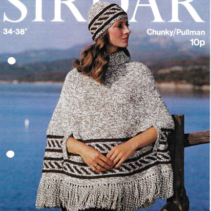 Fashion Fun Poncho and Hat in Sirdar Pullman Wool - 5669