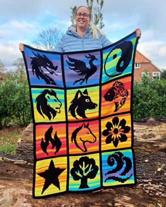 Soul Symbols Temperature Blanket | Overlay Mosaic