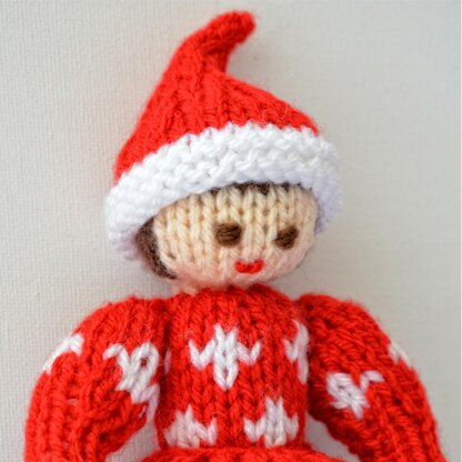 Anneke - Christmas Elf Folk Doll Knitting Pattern