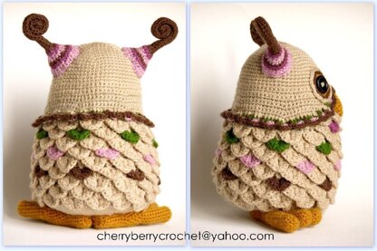 Owl toy or container PDF crochet pattern