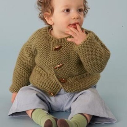 Wee Pocketed Cardigan in Lion Brand Vanna's Choice - 60698A