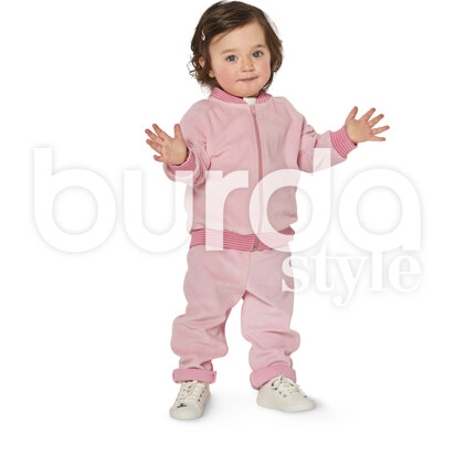 Burda Style Baby's Jogging Suit B9349 - Paper Pattern, Size 6M-3