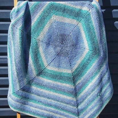 Ombre Hexagon Baby Blanket