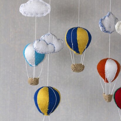 Air Balloons Baby Mobile with clouds