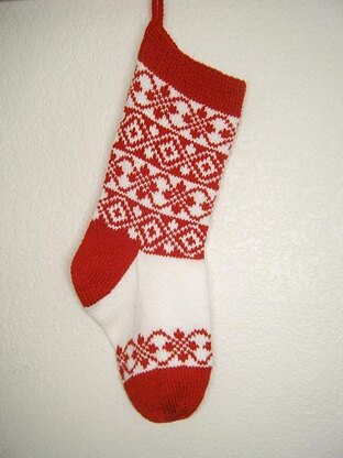 Diamonds and Roses Christmas Stocking