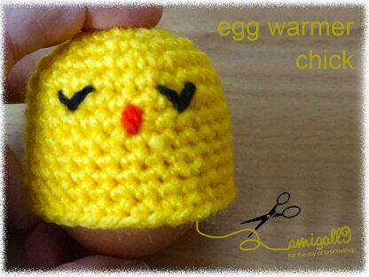 Crochet pattern egg warmer chick