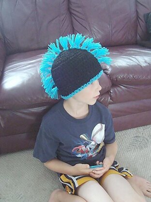 MOHAWK HAT, newborn to adult sizes